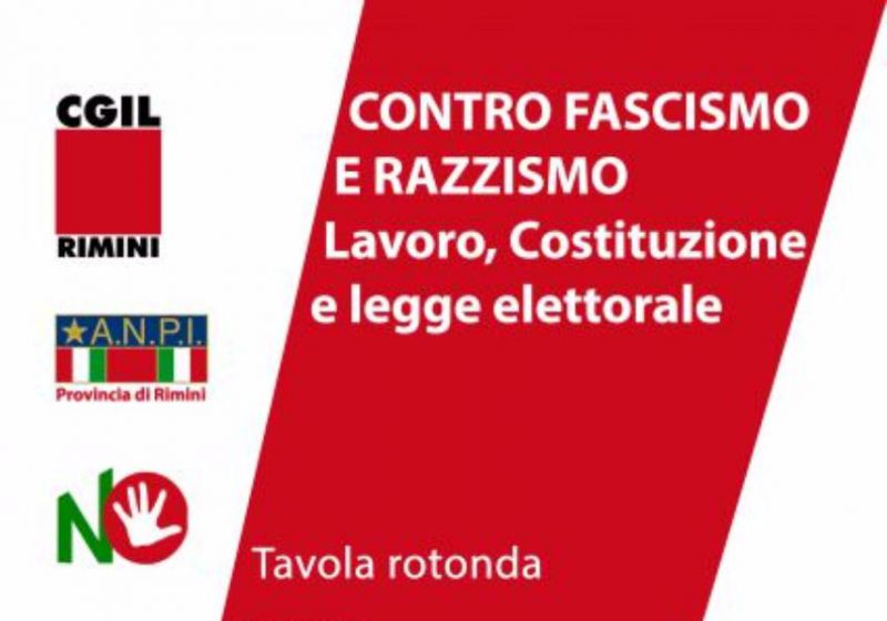 Rimini. Tavola rotonda sul tema ‘Contro Fascismo e Razzismo’