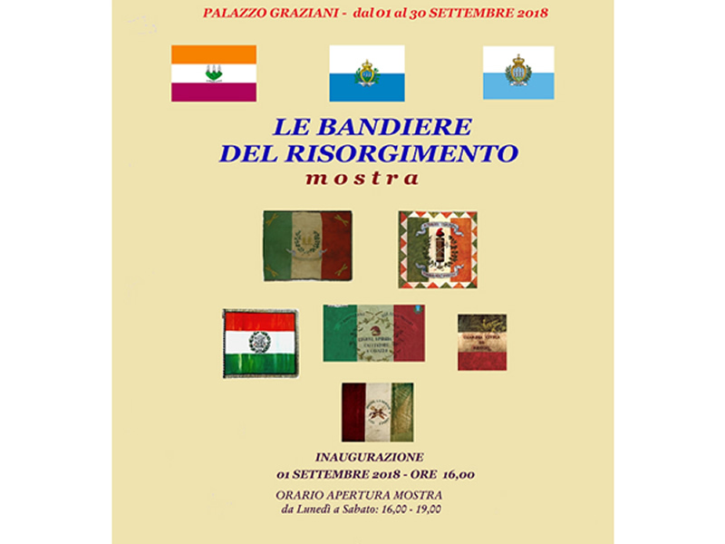 San Marino. Le bandiere del Risorgimento in mostra a Palazzo Graziani