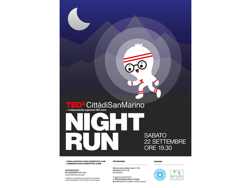 TEDxCittàdiSanMarino Night Run: il 22 settembre corsa in notturna nel centro storico di San Marino