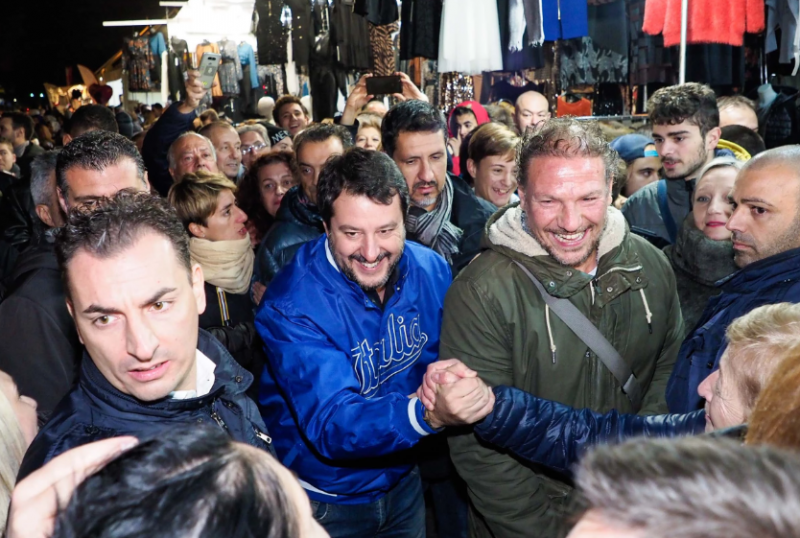 Matteo Salvini in visita oggi a Rimini