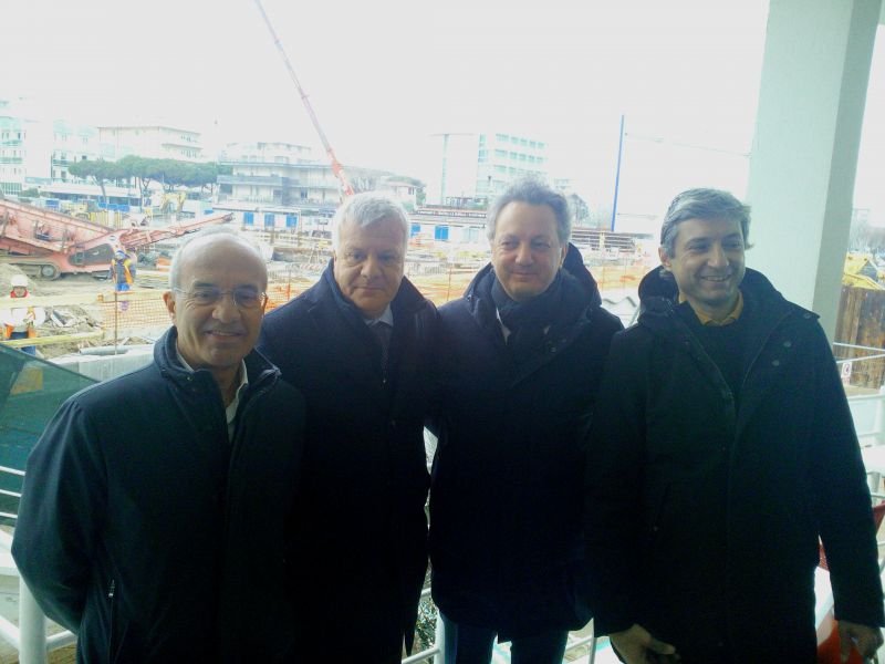 Il ministro per l’Ambiente, Gian Luca Galletti, ha visitato i cantieri del PSBO in Piazzale Kennedy
