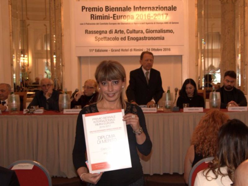 San Marino. Premio Rimini-Europa per la vegan chef Carla Casali