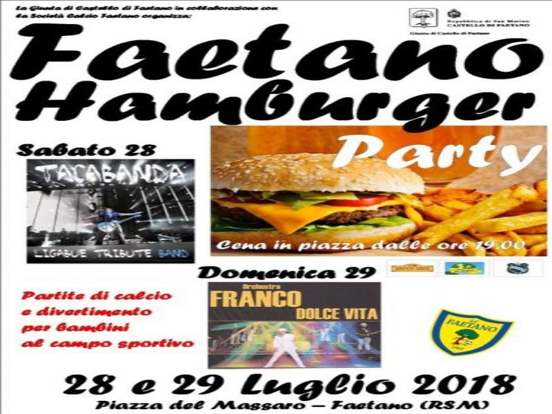 San Marino.”Faetano Hamburger Party”, il ritorno