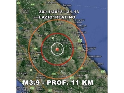 San Marino. Terremoto tra Abruzzo e Lazio, registrata dal sismografo di Casole