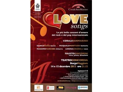 San Marino. 14 e 15 dicembre: ‘Love Song’ con la Corale San Marino al Teatro Concordia