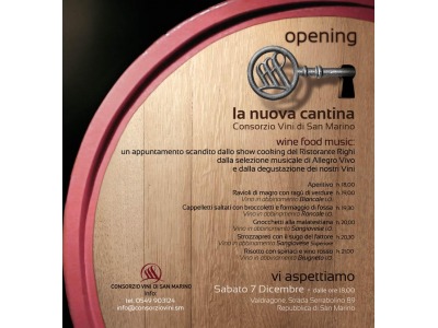 San Marino Oggi. Inaugurazione Nuova Cantina Consorzio Vini Tipici di San Marino