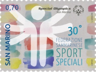 San Marino Oggi. Un francobollo per celebrare i 30 anni di attivita’ delle Federazione Sport Speciali