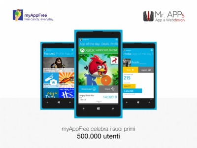 San Marino. Mr. Apps:  “myAppfree” supera i 500.000 download