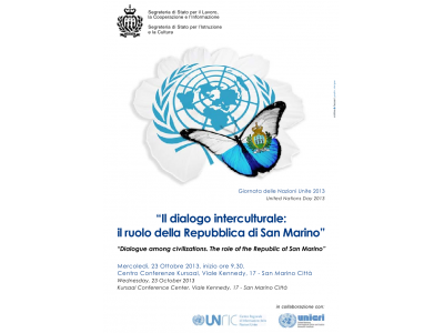 San Marino. Giornata mondiale dell’Onu: un incontro sul dialogo tra le civillta’