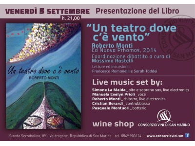 Serata evento: ‘Un teatro dove c’è vento’ al Consorzio Vini Tipici San Marino