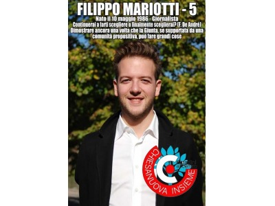 San Marino. Filippo Mariotti, lista Chiesanuova Insieme: ‘alla comunita’ servono donne e uomini liberi’