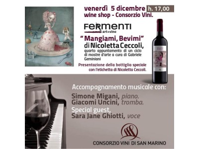 San Marino. ‘Mangiami, Bevimi’ al Consorzio Vini di Valdragone: Mostra dei disegni di Nicoletta Ceccoli