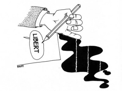 San Marino  con la redazione di Charlie Hebdo. Ranfo