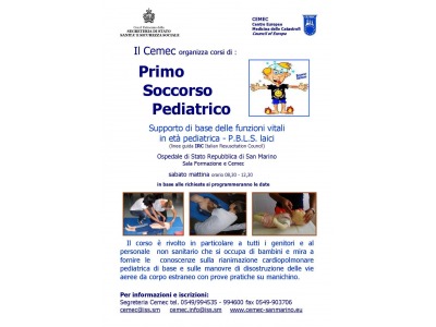 San Marino. Cemec presenta il Corso di Primo soccorso pediatrico