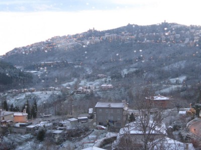 San Marino. Una spruzzatina di neve fuori stagione
