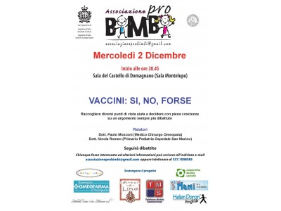San Marino. Vaccini: si, no, forse. Una serata con Paolo Mosconi e Nicola Romeo