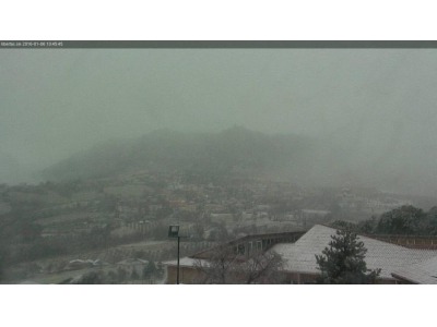 San Marino. Neve da Domagnano, ha appena cominciato