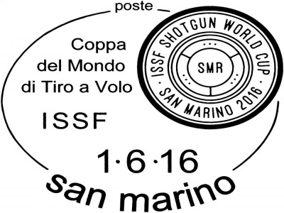 San Marino. Il designer Luca Zonzini realizza l’annullo per la Coppa del Mondo di Tiro a Volo