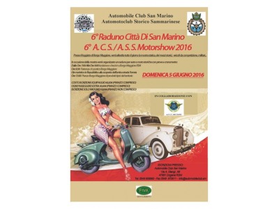 Automobile Club San Marino. Domenica 5 giugno la sesta edizione ACS Motor Show