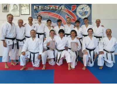 Esami di karate shotokan cintura nera a San Marino