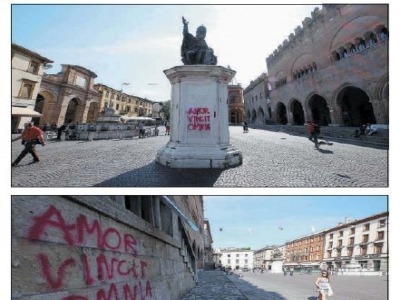 Rimini. Monumenti imbrattati con ‘Amor vincit omnia’: quasi 10 mila euro di pulizie. NQ di Rimini