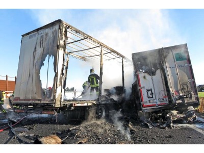 Rimini. Incidente sull’A-14: due camion in fiamme. La Cronaca NQNews