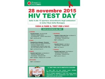 Rimini. Giornata Mondiale sull’HIV: sabato 28 novembre test gratuito negli ambulatori Ausl Romagna