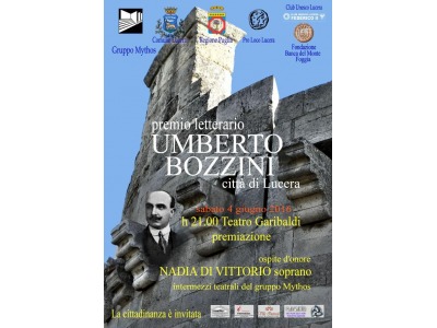 Al sammarinese Stefano Palmucci il Premio Letterario Nazionale Umberto Bozzini – Citta’ di Lucera – Sezione Teatro.