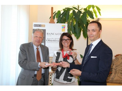 San Marino. Alessandra Perilli premiata da Banca Cis dopo la medaglia di bronzo ai Giochi del Meditterraneo