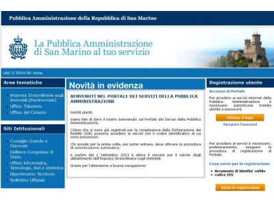 San Marino. Patrimoniale: procedura di autoliquidazione online. San Marino Oggi