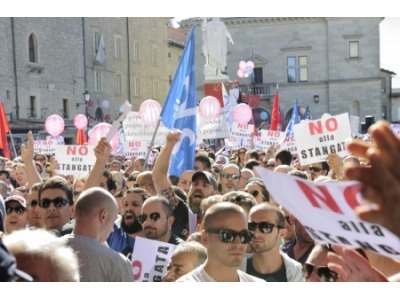 San Marino. Csu: incontro sulla riforma tributaria, la manifestazione  si sposta in Piazza della Libertà