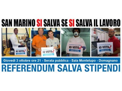 San Marino. Referendum Salva Stipendi: questa sera il debutto