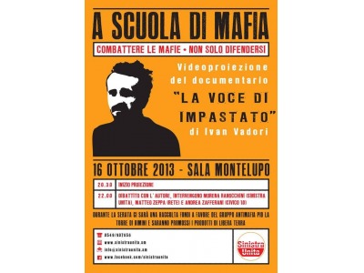 San Marino. Questa sera Sinistra Unita invita tutti ‘A scuola di mafia’. L’Informazione di San Marino