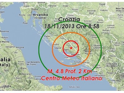 San Marino. Forte scossa di terremoto in Croazia, registrata a Casole