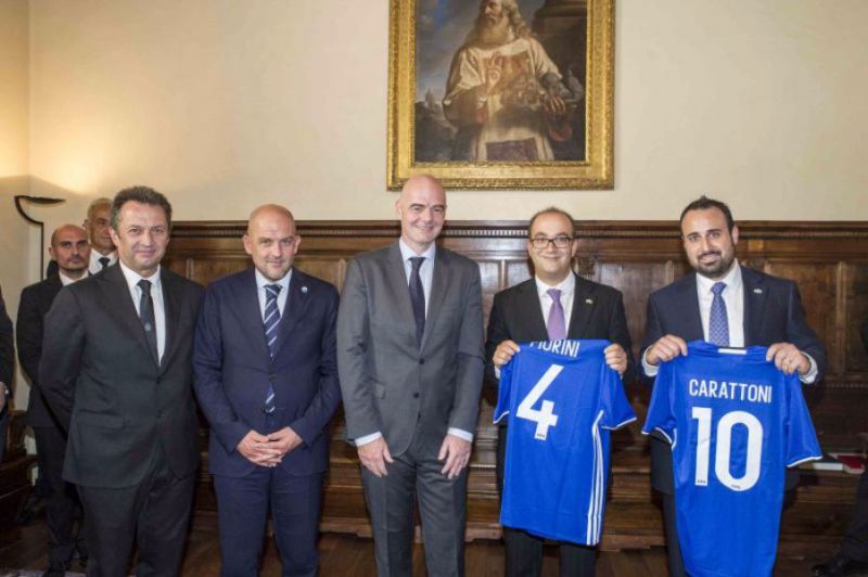 San Marino. La visita del presidente della Fifa