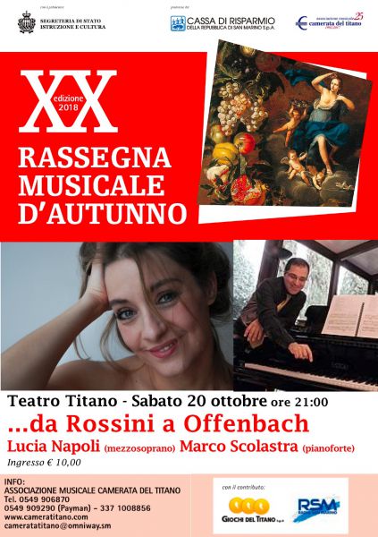 San Marino. In arrivo la XX Rassegna Musicale d’Autunno 2018.