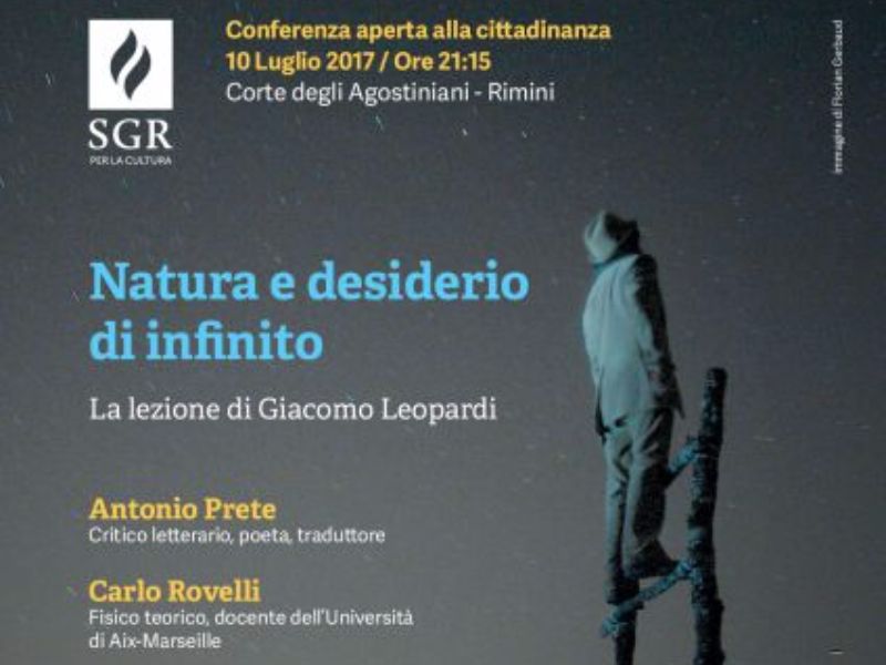 Rimini. La lezione di Giacomo Leopardi: Antonio Prete e Carlo Rovelli a dialogo
