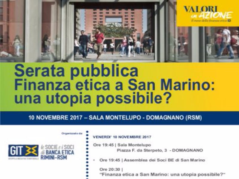 Finanza etica a San Marino: una utopia possibile?
