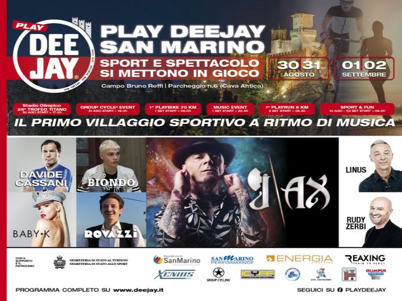 Play Deejay San Marino 2018: sport & spettacolo si mettono in gioco