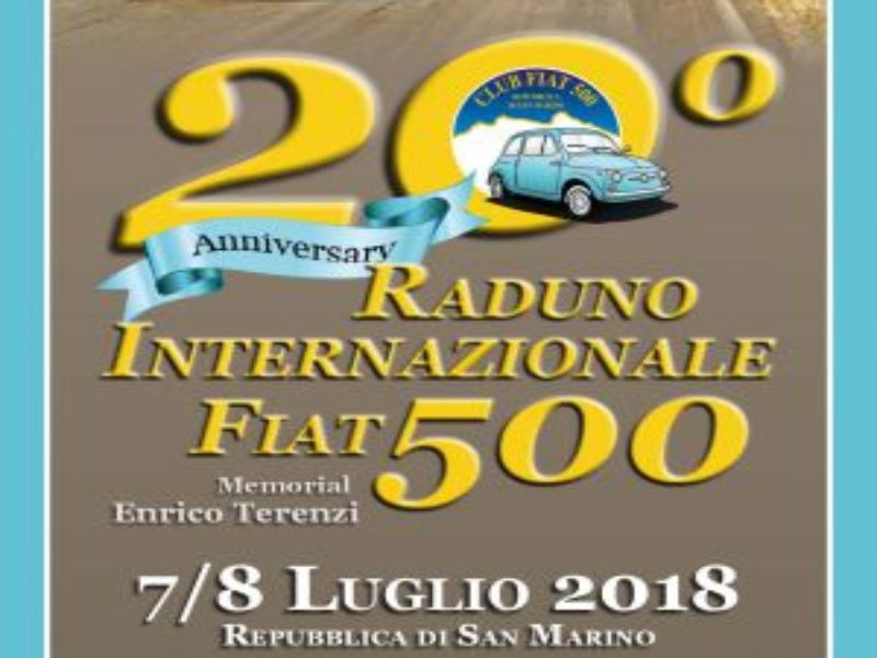 San Marino. Olnano Estate: Raduno Fiat 500 tra musica e gastronomia
