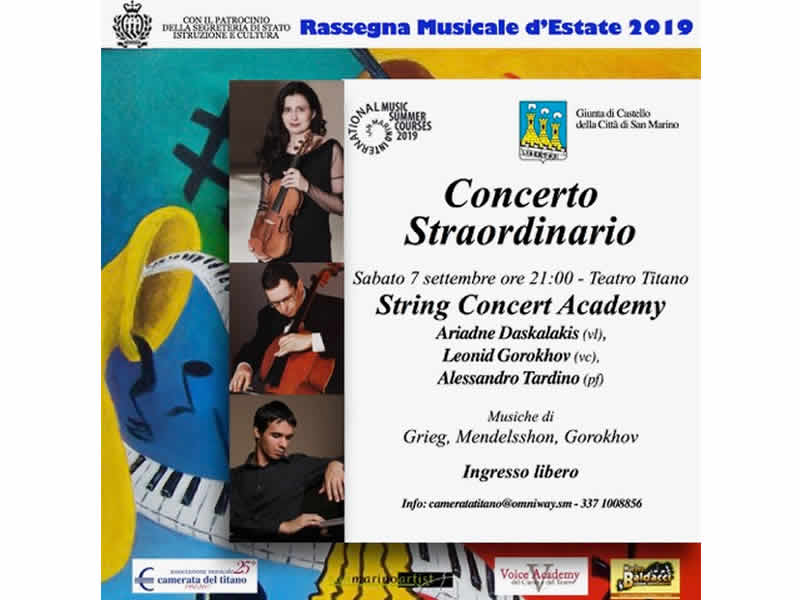 San Marino. questa sera String Concert Academy al Teatro Titano