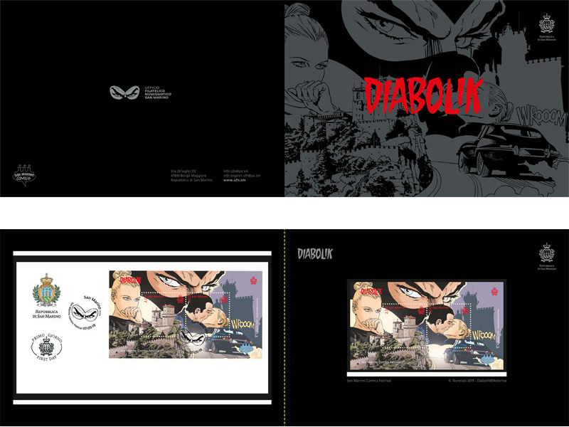 Un folder dedicato a Diabolik per il San Marino Comics Festival