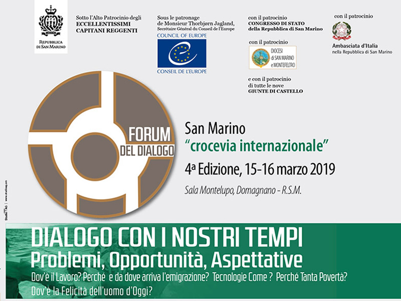 Al via il Forum del Dialogo a San Marino
