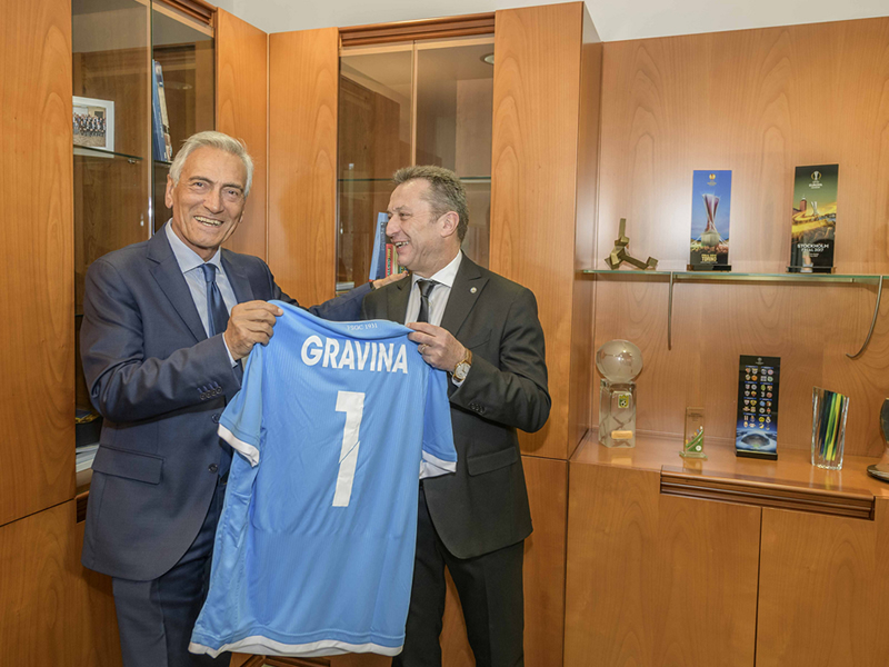 FIGC, il Presidente Gravina in visita ufficiale a San Marino