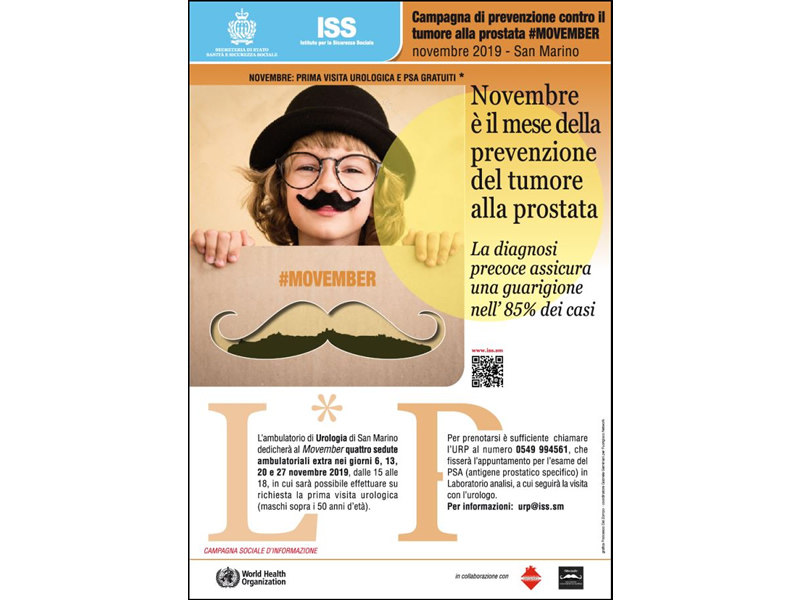 San Marino. Le iniziative di #Movember, per il mese della prevenzione del tumore alla prostata