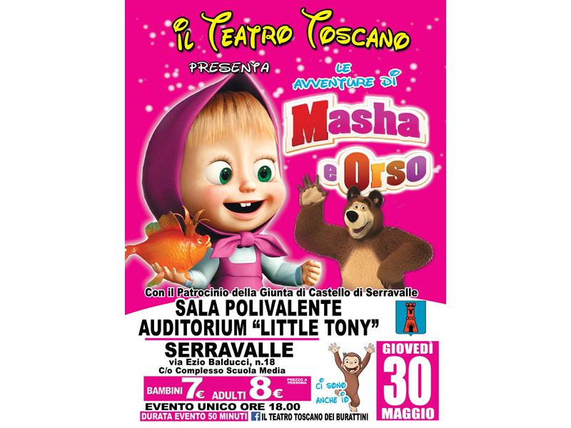 Masha e Orso giovedì  all’Auditorium Little Tony