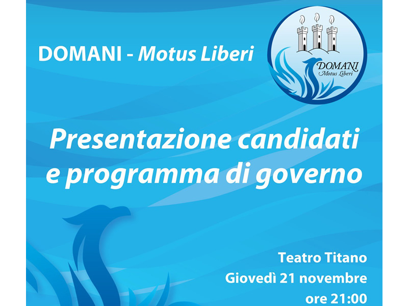 San Marino. DOMANI – Motus Liberi presenta i candidati