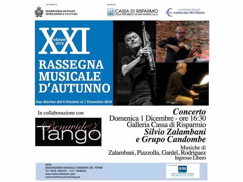 San Marino. Domani Silvio Zalambani & Grupo Candombe in concerto
