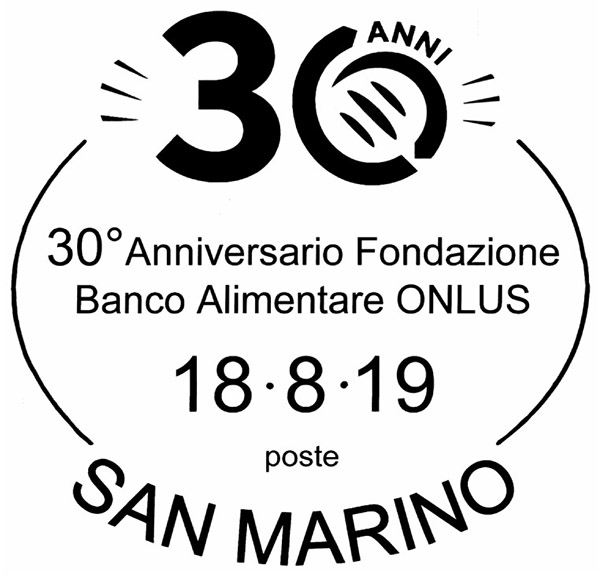 San Marino. Un annullo speciale per i 30 anni di Banco Alimentare