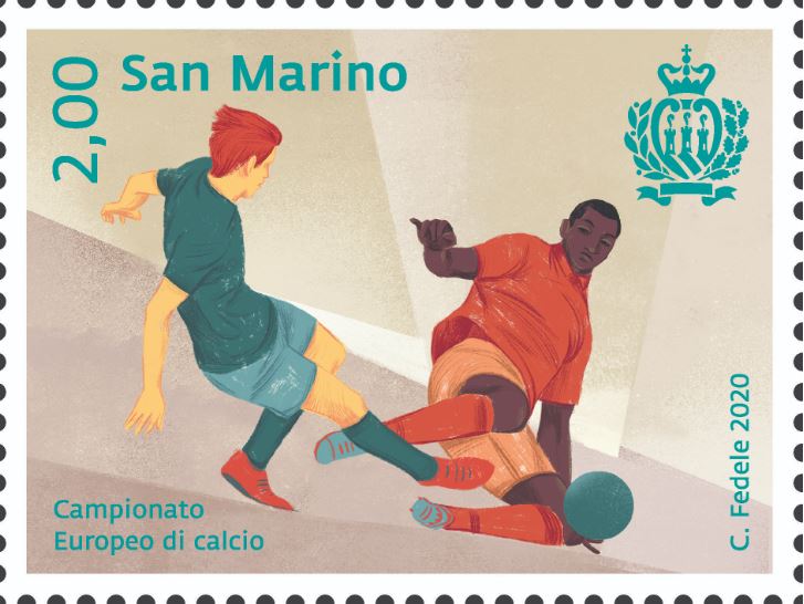 San Marino. Un’emissione postale dedicata agli Europei di calcio